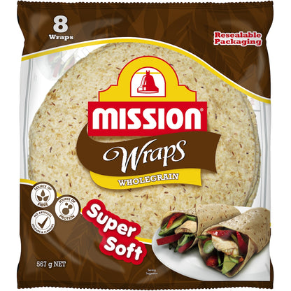 Mission Wraps Wholegrain 8 Pack 567g