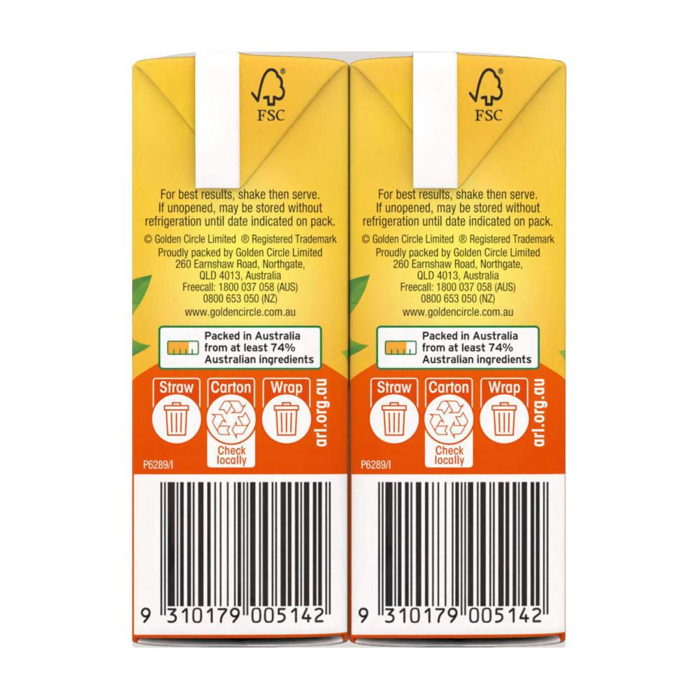 Golden Cire Tetra Drink Orange 6 Pack - 1.5L