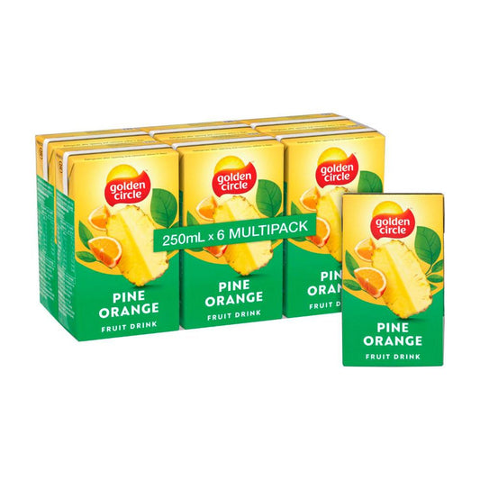 Golden Cire Tetra Drink Pineapple Orange 250ml - 6 Pack