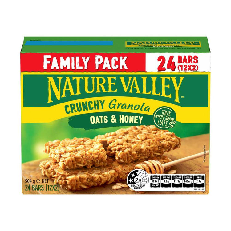 Nature Valley Crunchy Oats & Honey Family Pack 12x42g - 504g