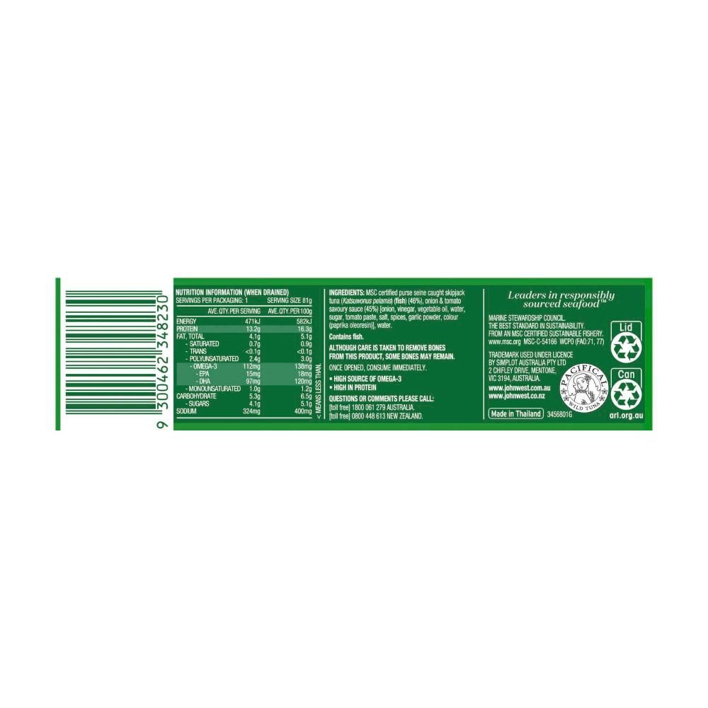 John West Tuna Onion & Tomato Savoury Sauce - 95g