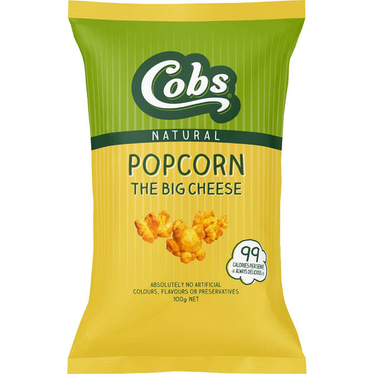 Cobs Natural Popcorn Cheddar Cheese 100g