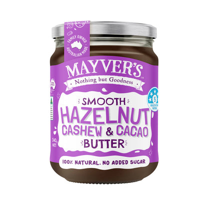 Mayver's Smooth Natural Hazelnut Cacao & Cashew Butter - 240g