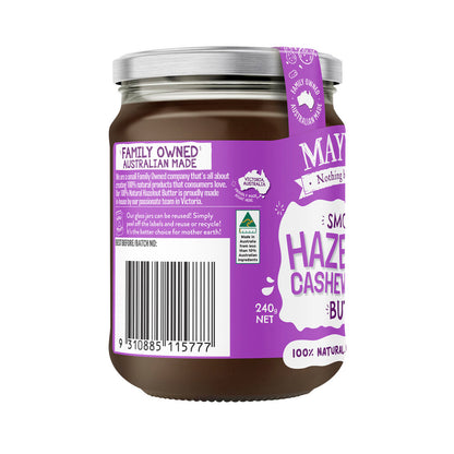 Mayver's Smooth Natural Hazelnut Cacao & Cashew Butter - 240g