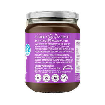 Mayver's Smooth Natural Hazelnut Cacao & Cashew Butter - 240g