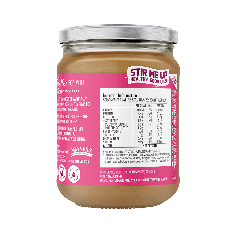 Mayvers Smunchy Natural Almond Butter - 240g