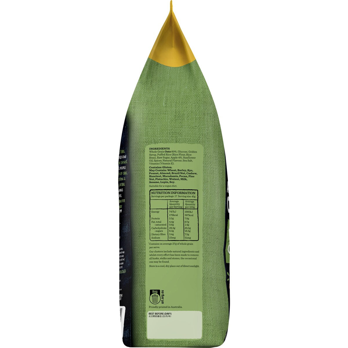 Carmans Clusters Aussie Oat Apple Crunch 800g