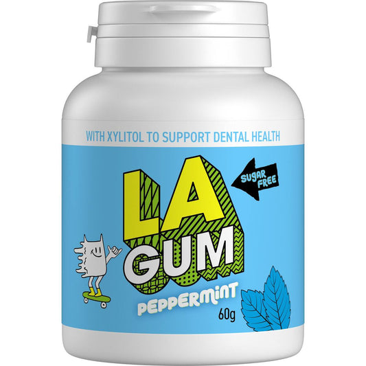 La Peppermint Sugar Free Chewing Gum Bottle 60g