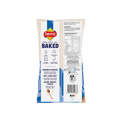 Smith's Oven Baked Potato Chips Share Pack Sea Salt - 130g