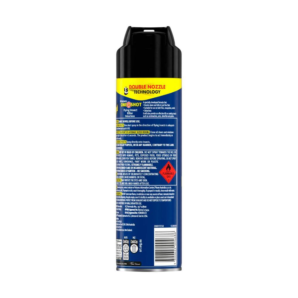 Raid One Shot Pest Odourless Flying Insect Spray Killer With Double Nozzle - 320g
