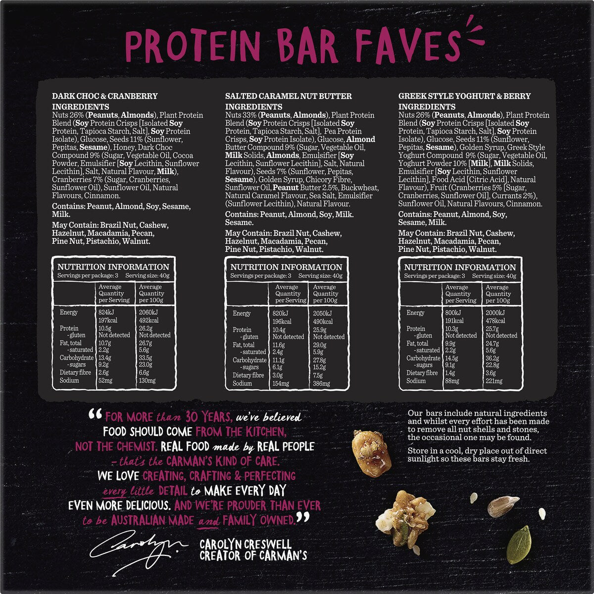 Carmans Protein Bars Variety 9 pack