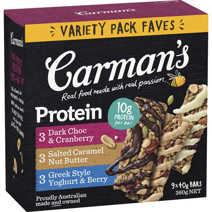 Carmans Protein Bars Variety 9 pack
