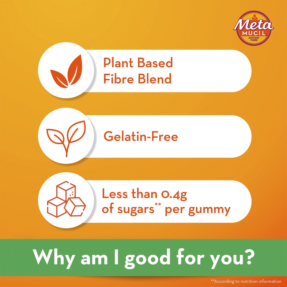 Metamucil Fibre Gummies For Digestive Health 120 pack