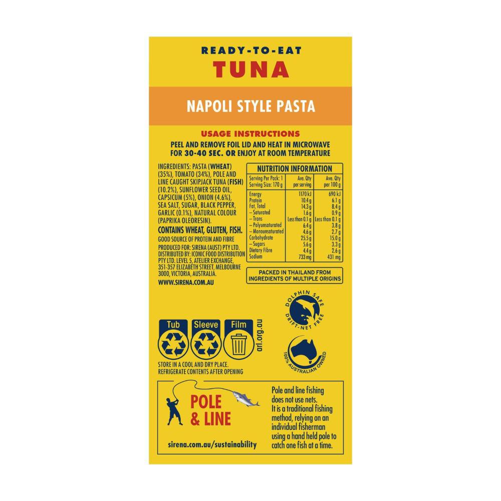 Sirena Napoli Style Pasta With Tuna - 170g