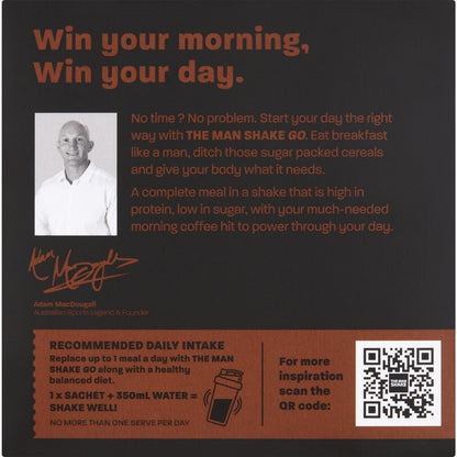 The Man Shake Go Breakfast & Coffee To Go Espresso 10 Pack