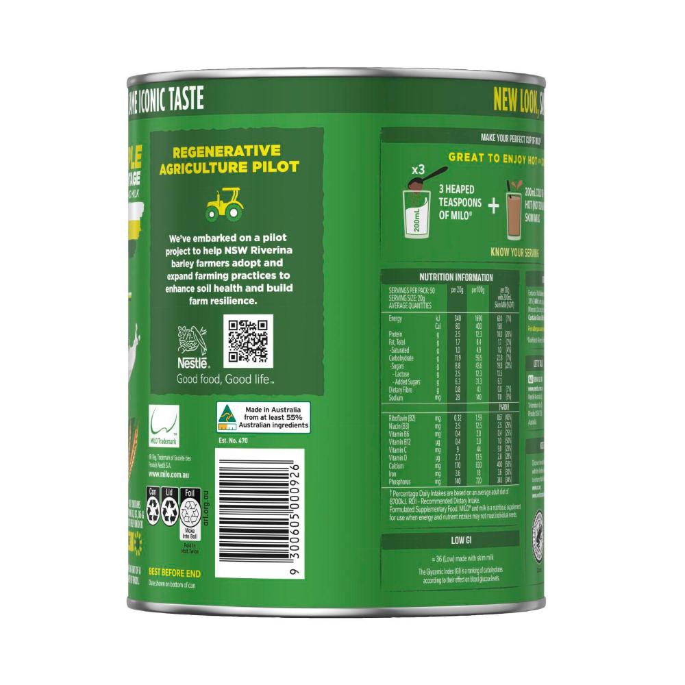 Milo Chocolate Malt Powder Hot Or Cold Drink - 1kg