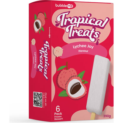 Bubbleme Tropical Treats Lychee Joy 6 Pack