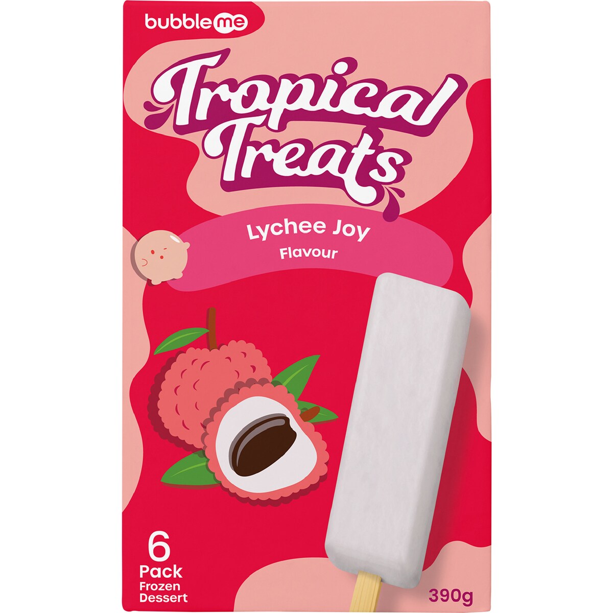 Bubbleme Tropical Treats Lychee Joy 6 Pack