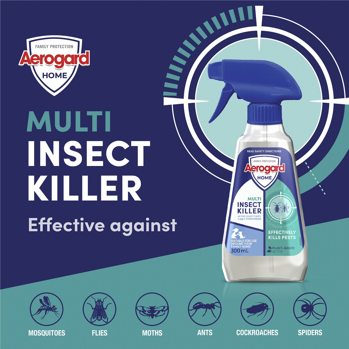 Aerogard Home Multi Insect Killer Spray 300mL