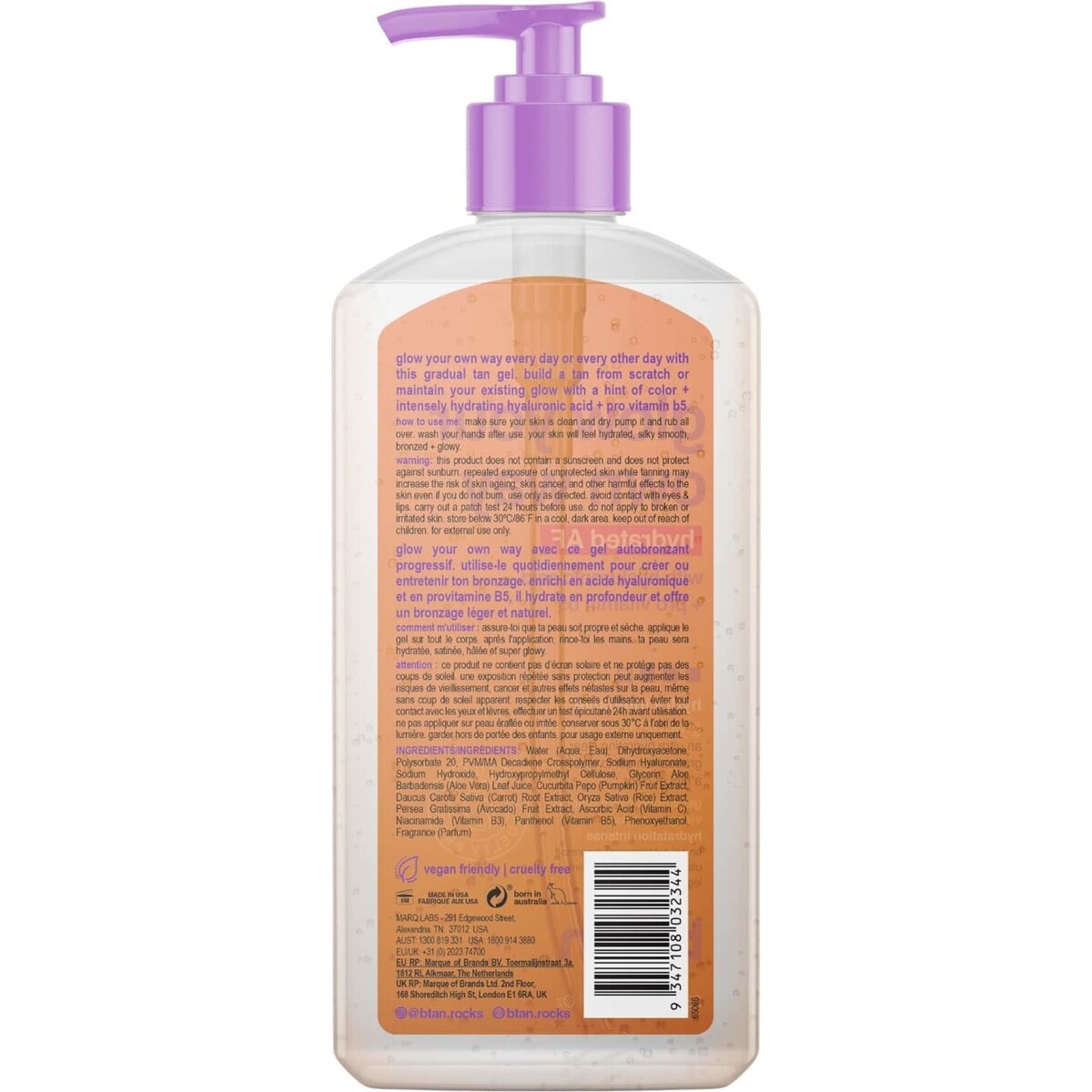 B.tan Glow Your Own Way Hydrating Tan Gel 236ml