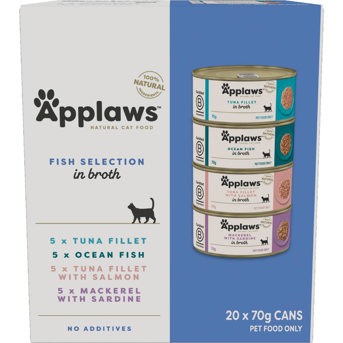 Applaws Fish Selection In Broth Cat Food 70g X 20 Pack