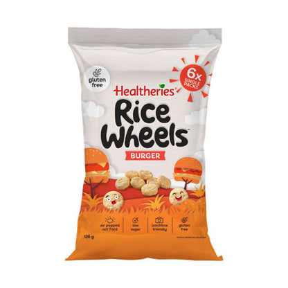 Healtheries Rice Wheels Burger Multipack Gluten Free Lunchbox Snacks 6x21g - 126g
