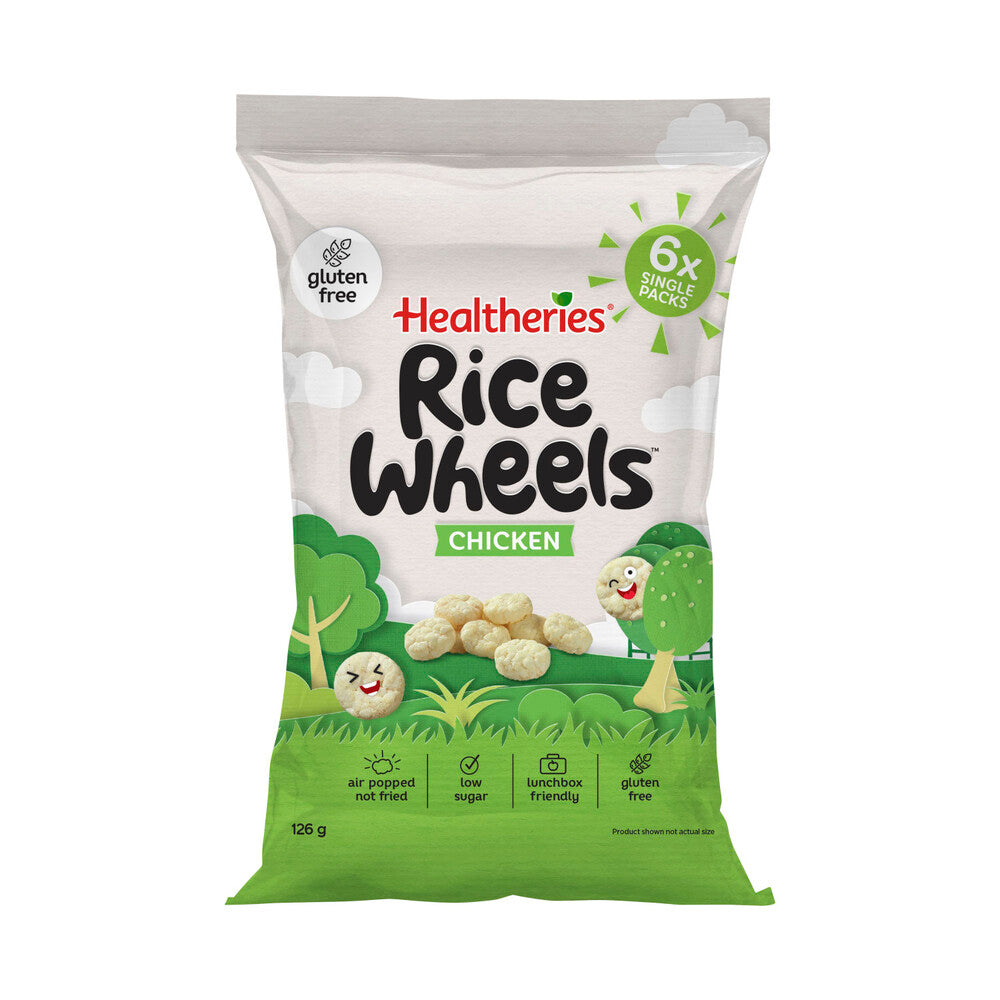 Healtheries Rice Wheels Chicken Multipack Gluten Free Lunchbox Snacks 6x21g - 126g