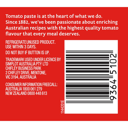 Leggos Australian Grown Tomato Paste Triple Concentrate 500g