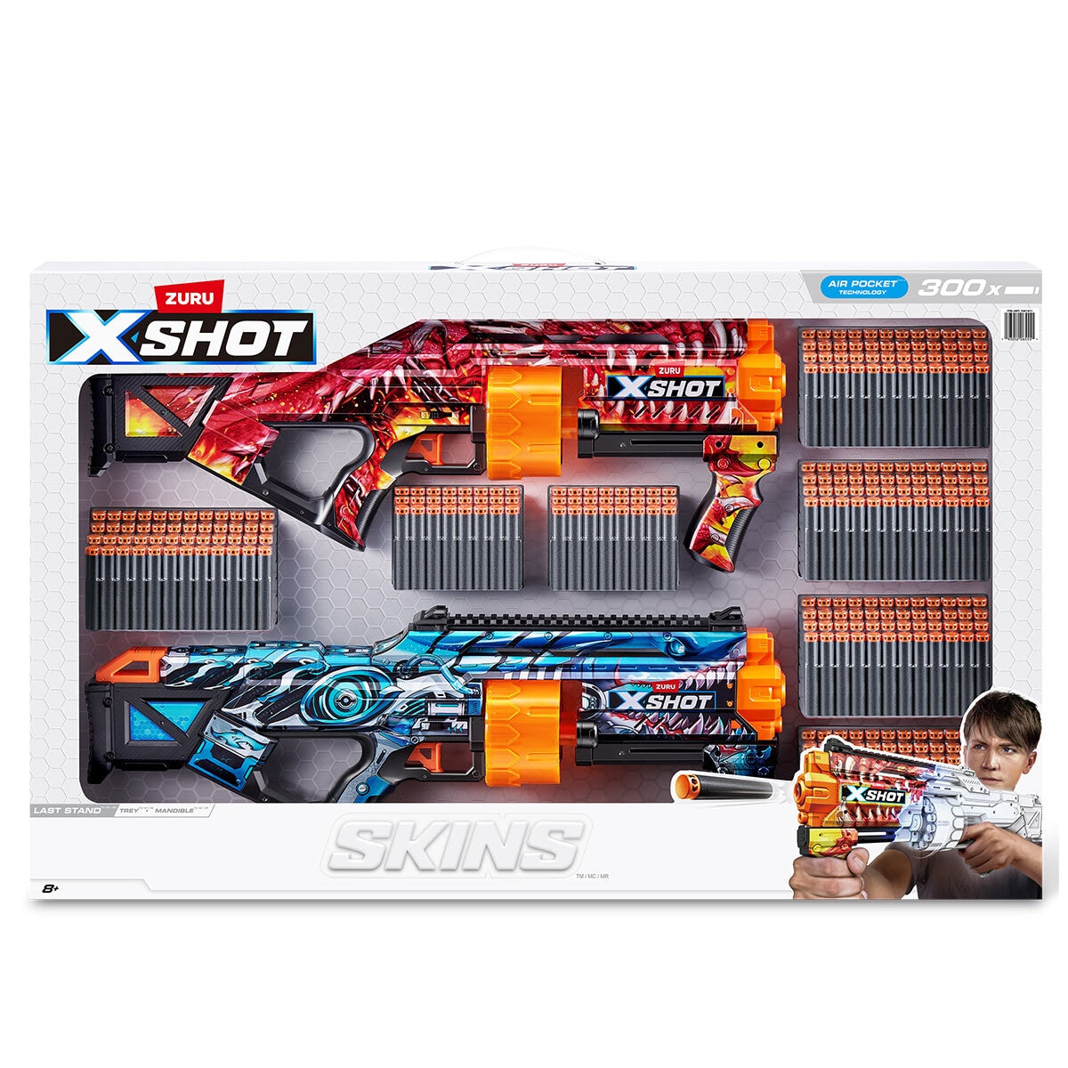 Xshot Last Stand 14 Dart Blaster Tactical Grip 2 Pack