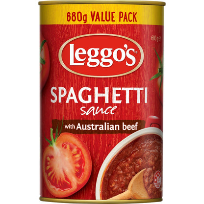 Leggos Pasta Sauce Spaghetti With Beef 680g