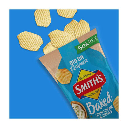 Smith's Oven Baked Potato Chips Share Pack Sour Cream & Chives - 130g