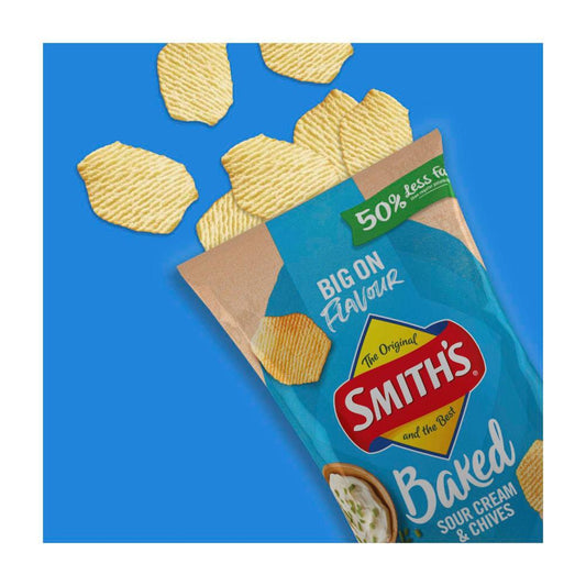 Smith's Oven Baked Potato Chips Share Pack Sour Cream & Chives - 130g
