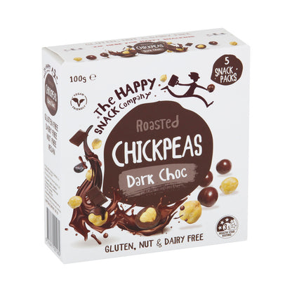 Happy Snack Company Roasted Chickpeas Dark Choc 5x20g - 100g