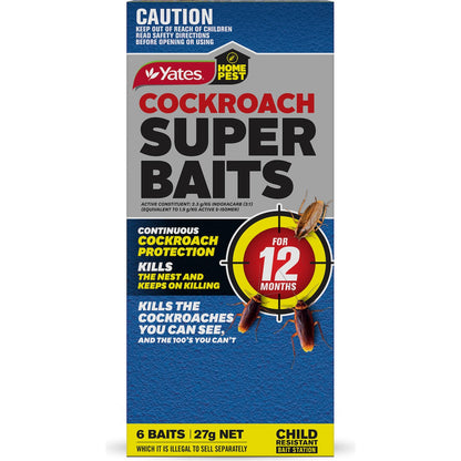 Yates Cockroach Super Baits 6 pack