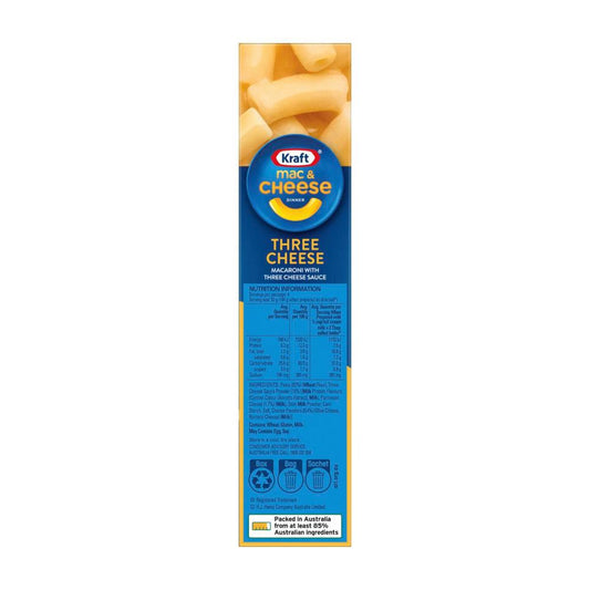 Kraft Mac And Cheese Three Cheese Pasta Macaroni Noodles - 205g