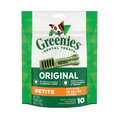 Greenies Canine Dental Dog Treats Original Petite 170g - 10 pack