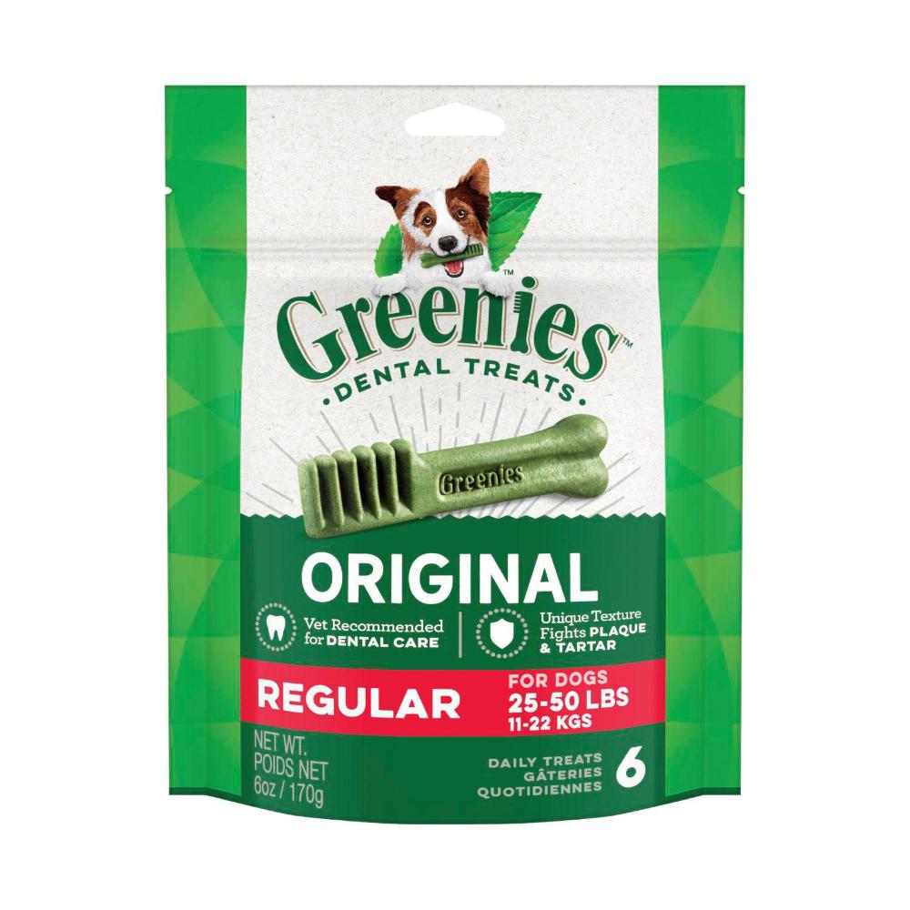 Greenies Canine Dental Dog Treats Original Regular 170g - 6 pack
