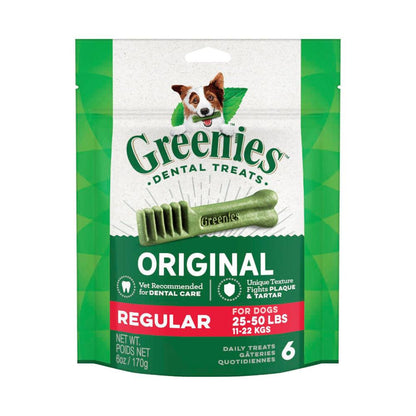 Greenies Canine Dental Dog Treats Original Regular 170g - 6 pack