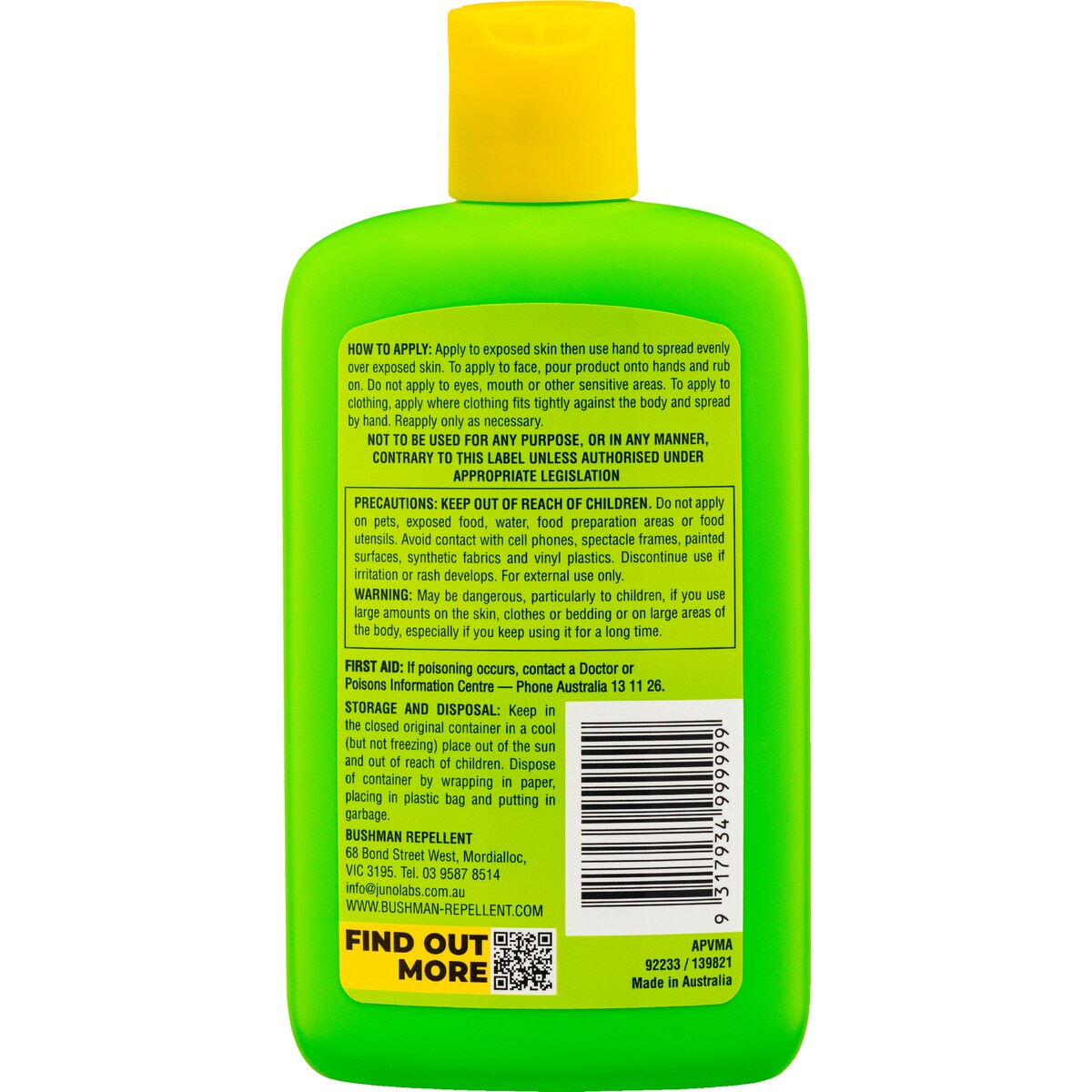 Bushman Repellent Fragrance Free Lotion 175mL