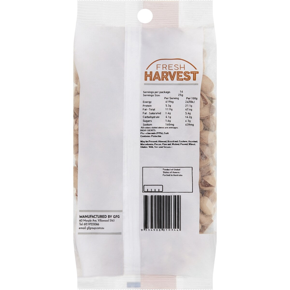 Fresh Harvest Roasted & Salted Pistachios 400g
