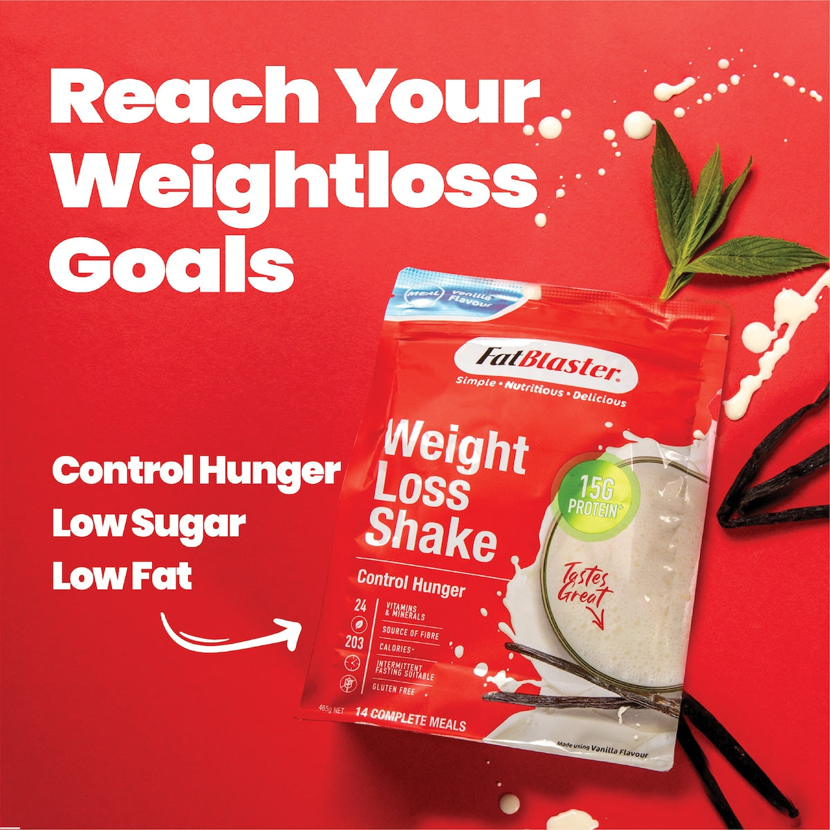 Fatblaster Weight Loss Shake Vanilla 465g