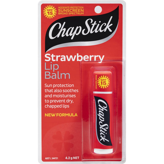 Chapstick Strawberry Lip Balm With Spf 15+ Sunscreen 4.2g