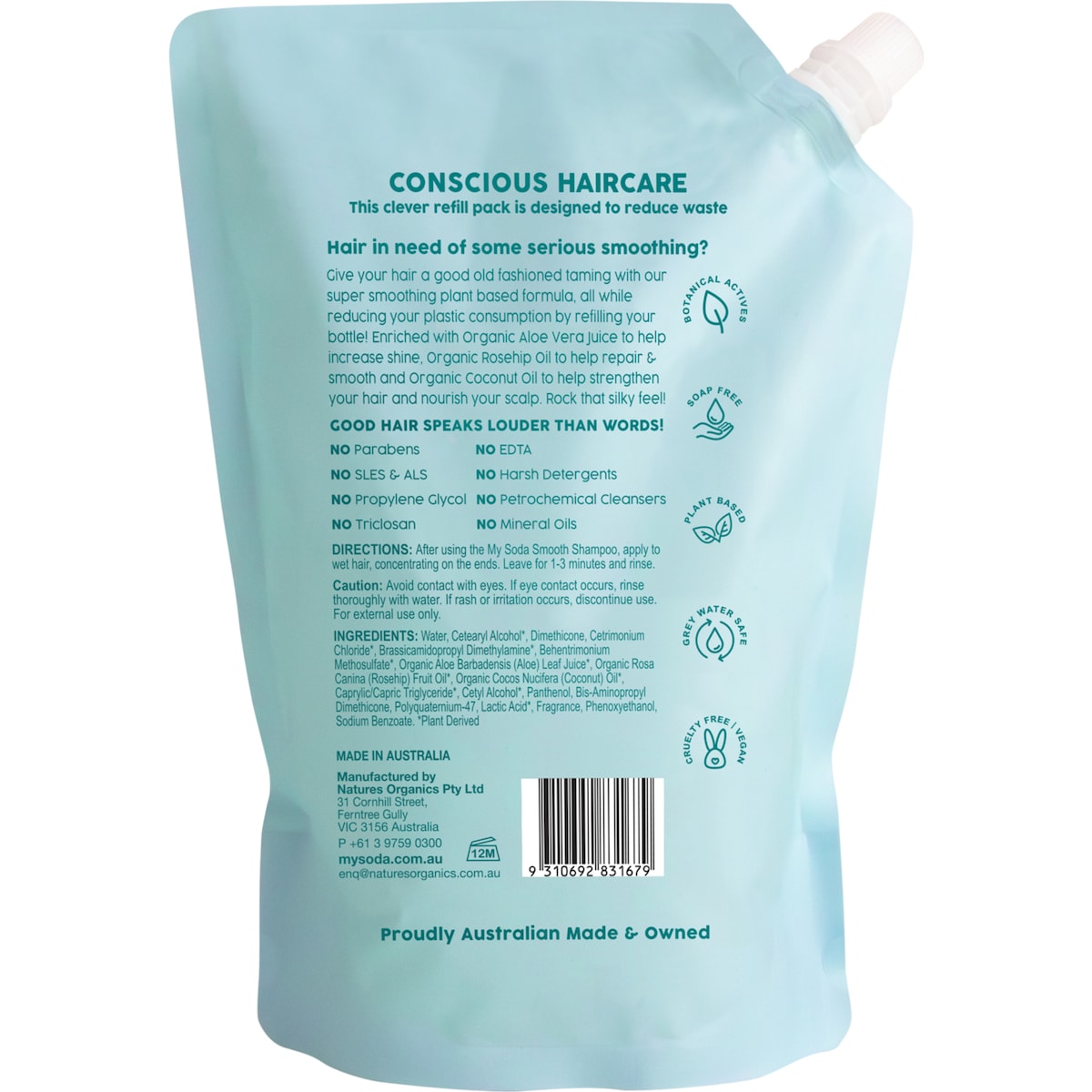 My Soda Smooth & Silky Conditioner Refill For Frizz Prone Hair 700ml