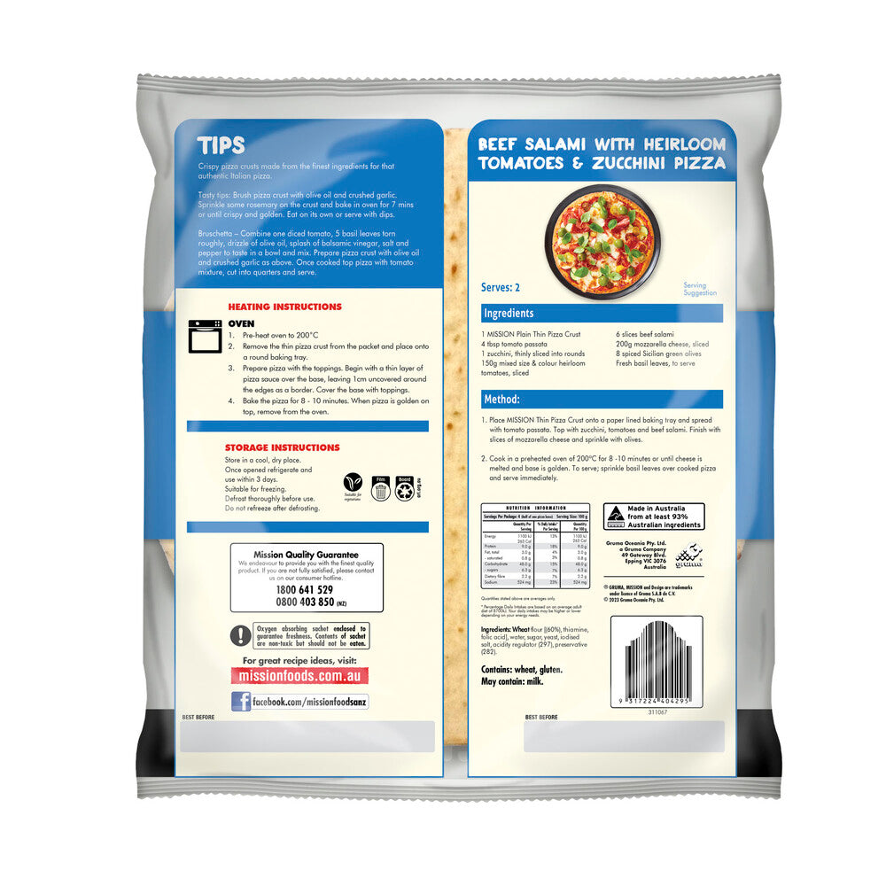 Mission Crust Plain Pizza - 400g