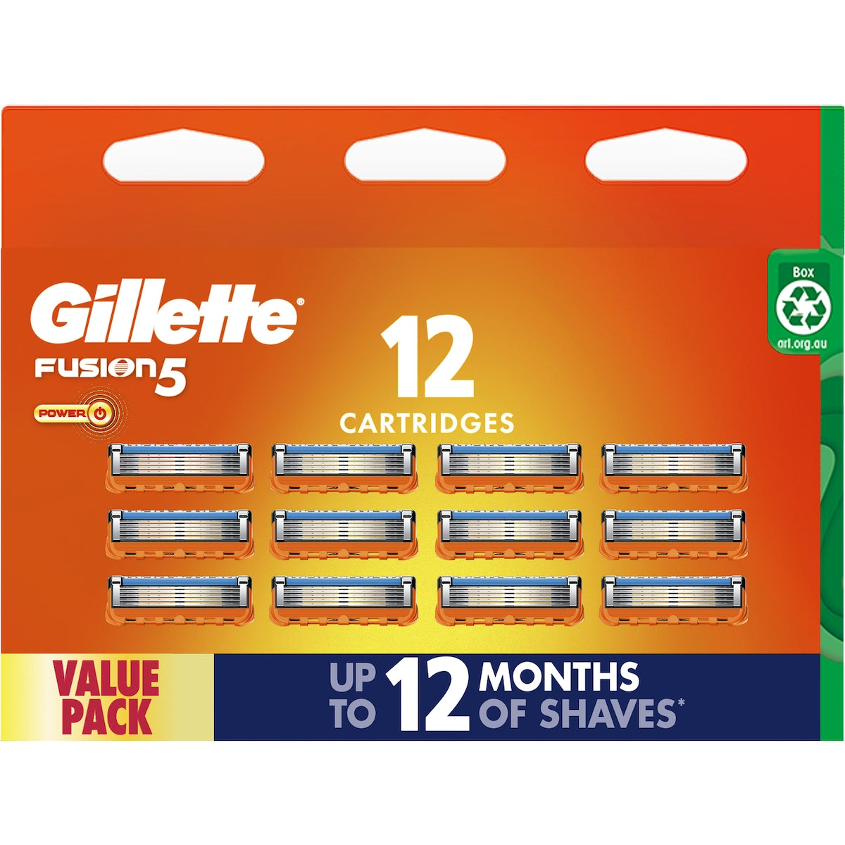 Gillette Fusion 5 Power Blades Value 12 Pack