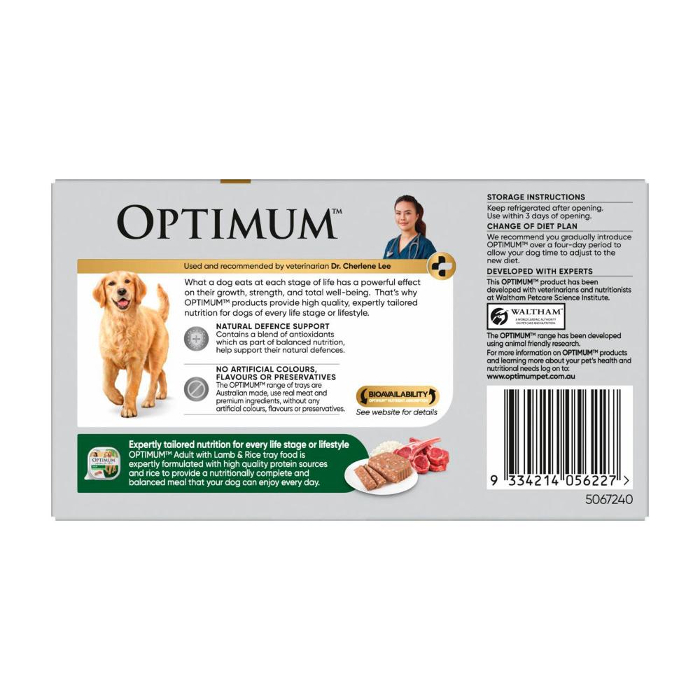 Optimum Dog Food Lamb And Rice - 6 pack