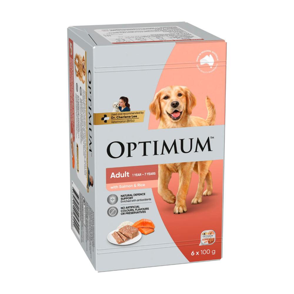 Optimum Dog Food Salmon And Rice 6x100g - 6 pack