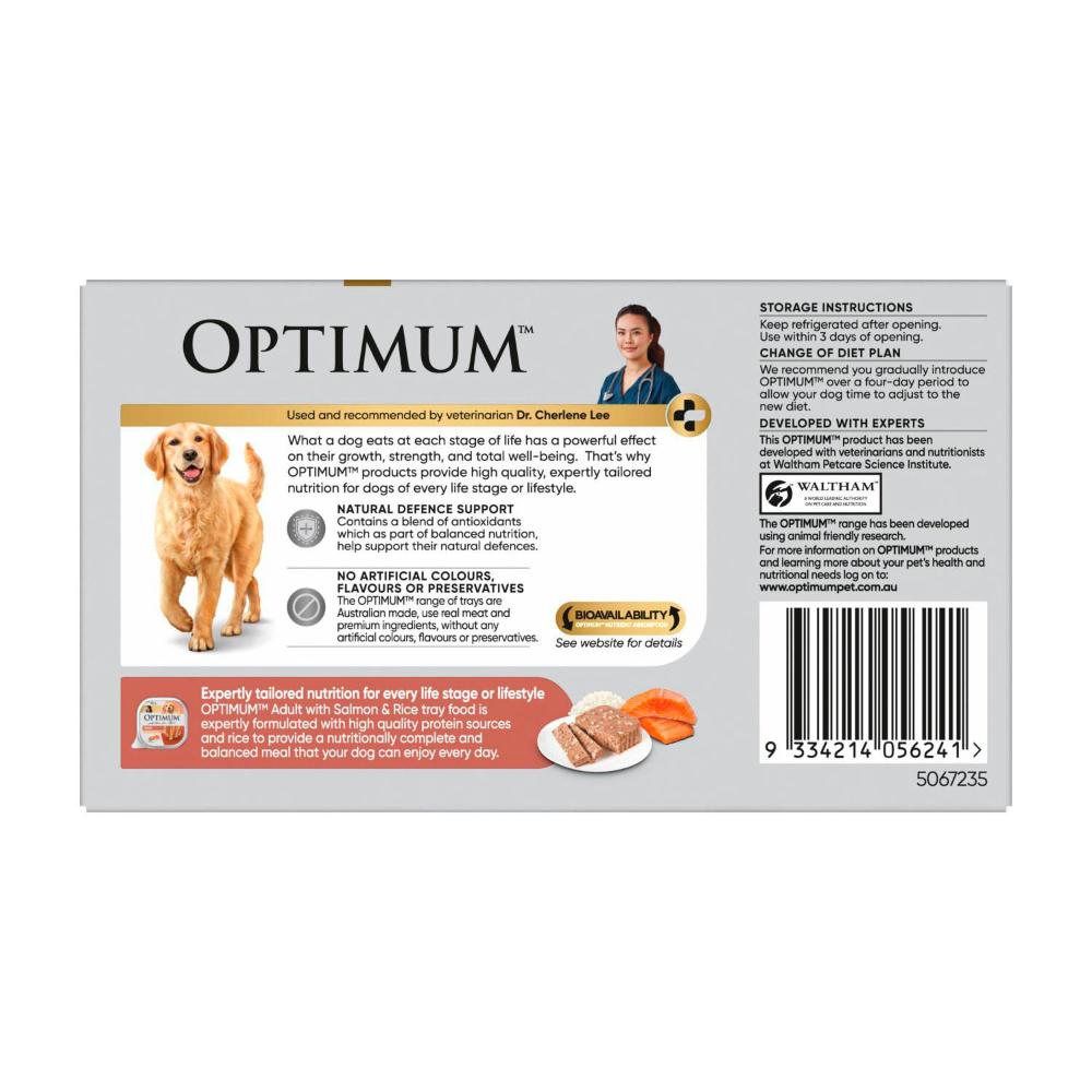 Optimum Dog Food Salmon And Rice 6x100g - 6 pack