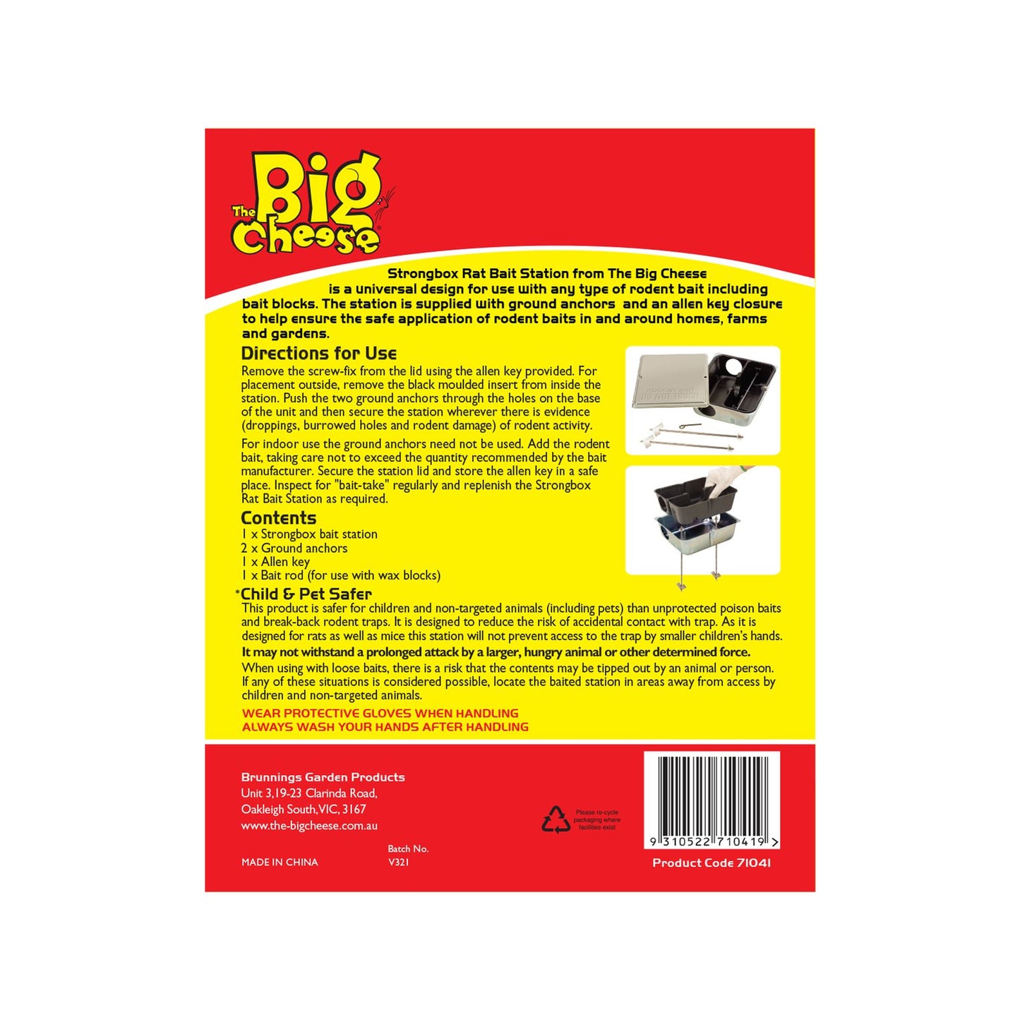 The Big Cheese Strongbox Rat Bait Station