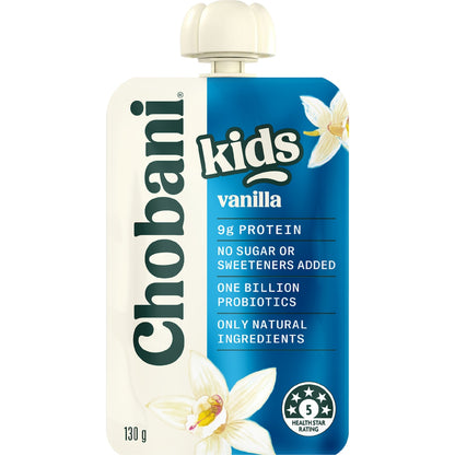 Chobani Kids Yogurt Pouch Vanilla 130g